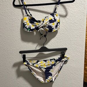 Lilly Pulitzer Navy and Yellow Floral Bikini